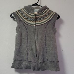 Hoded Wool Sweater Vest